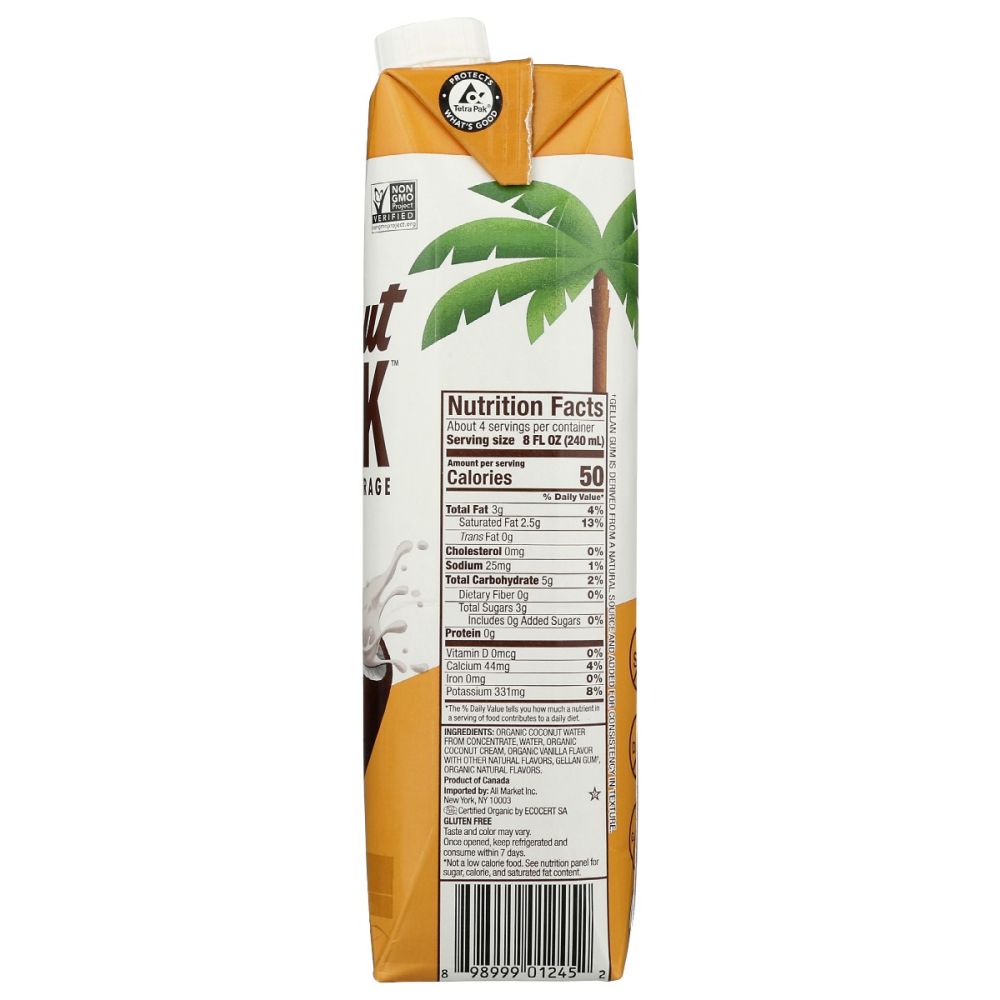 VITA COCO: Coconut Milk Vanilla, 1 lt