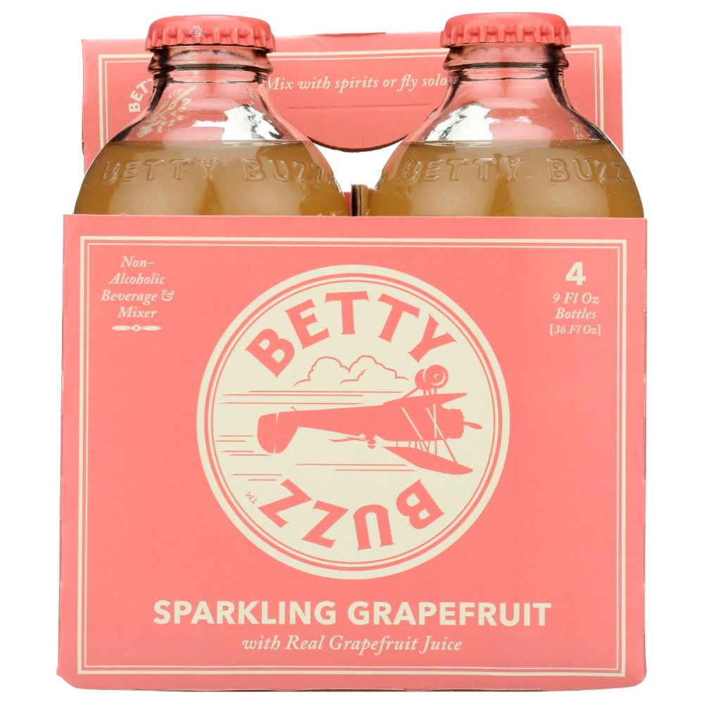 BETTY BUZZ: Sparkling Grapefruit Cocktail Mixer 4 Pack, 36 fo