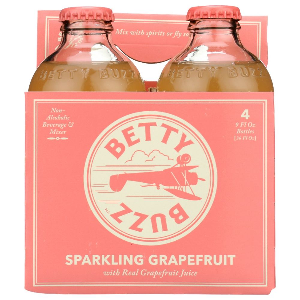 BETTY BUZZ: Sparkling Grapefruit Cocktail Mixer 4 Pack, 36 fo