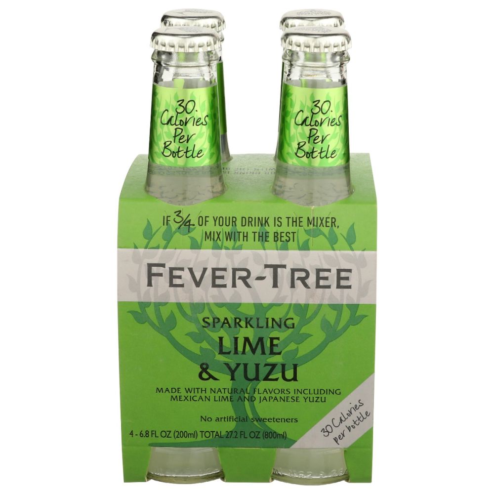 FEVER TREE: Sparkling Lime and Yuzu, 27.2 fo