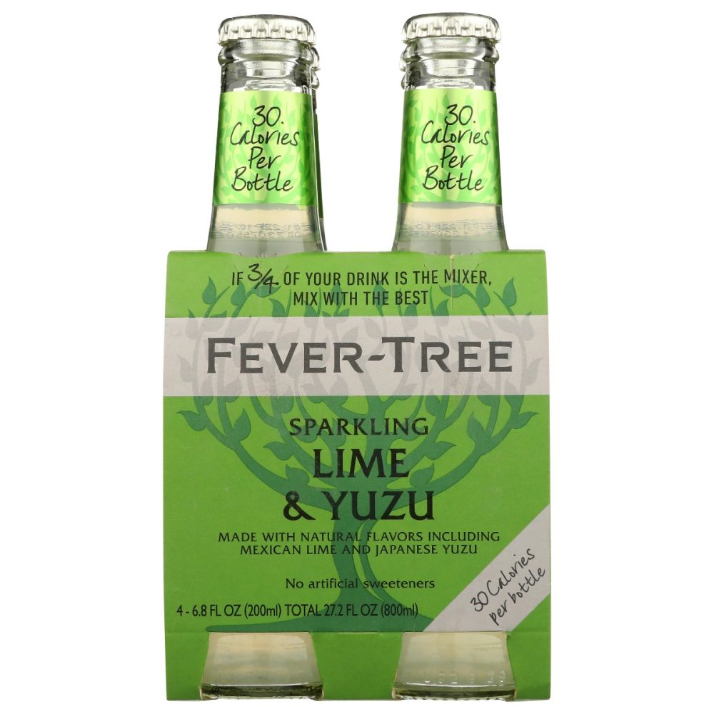 FEVER TREE: Sparkling Lime and Yuzu, 27.2 fo