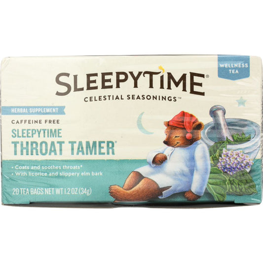 CELESTIAL SEASONINGS: Tea Herb Slpytime Thrt Tamer, 20 bg