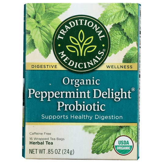 TRADITIONAL MEDICINALS: Tea Peppmint Dlite Prbitc, 16 bg