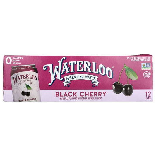 WATERLOO SPARKLING WATER: Water Sprk Blk Chrry 12Pk, 144 fo