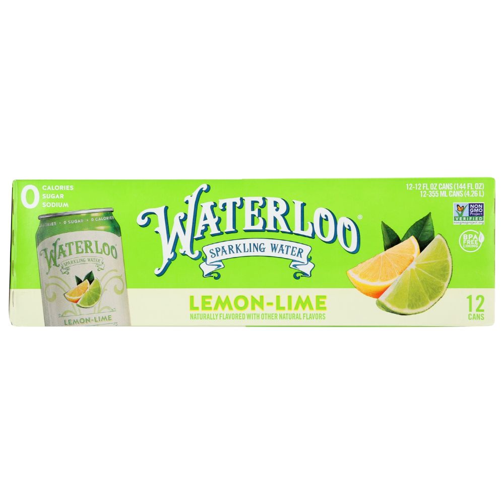 WATERLOO SPARKLING WATER: Water Sprkl Lmn Lime 12Pk, 144 fo