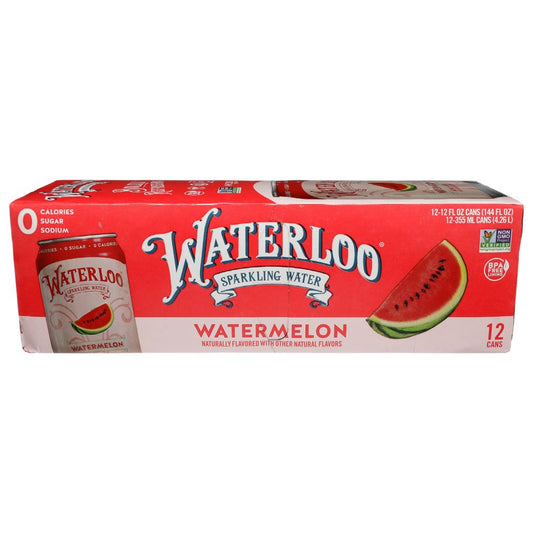 WATERLOO SPARKLING WATER: Water Sprklg Wtrmln 12Pk, 144 fo