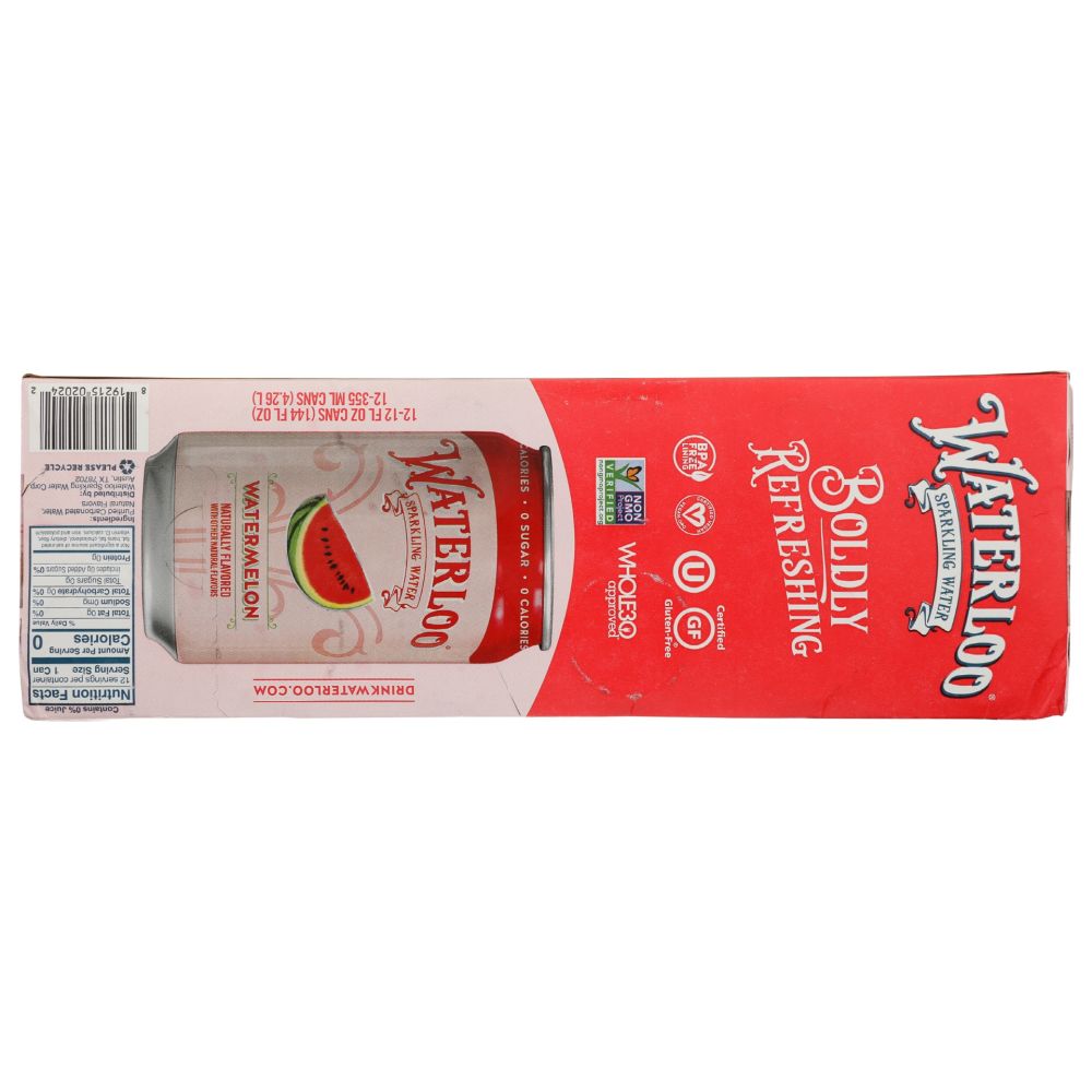 WATERLOO SPARKLING WATER: Water Sprklg Wtrmln 12Pk, 144 fo