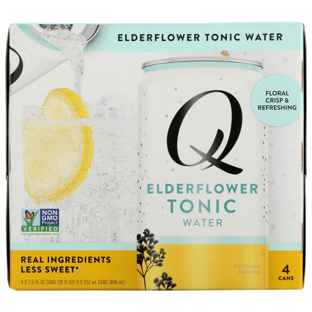 Q TONIC: Water Tonic Elderflwr 4Pk, 30 fo