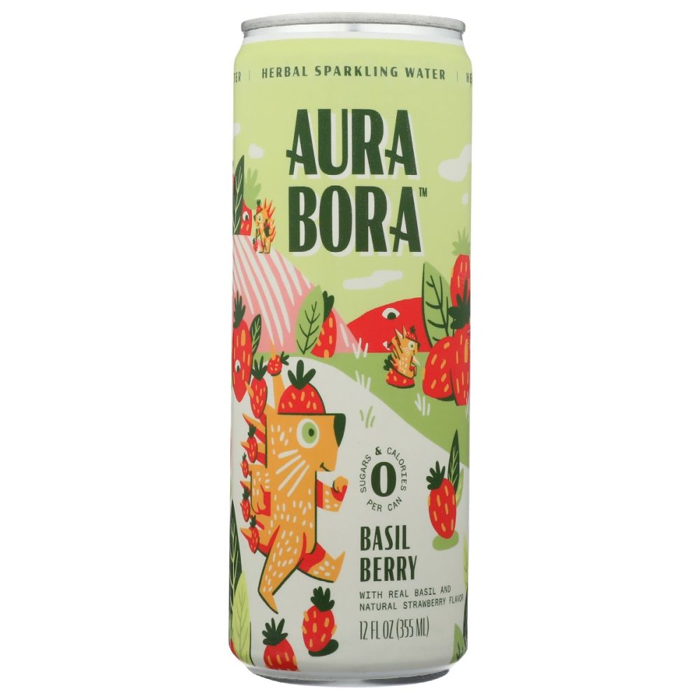 AURA BORA: Water Sprkl Basil Berry, 12 fo