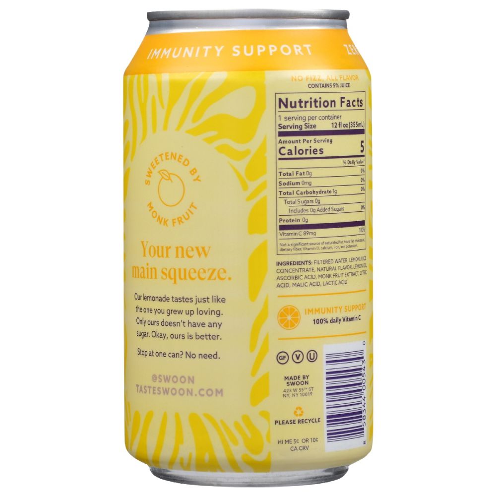 SWOON: Lemonade Classic Zero Sgr, 12 fo