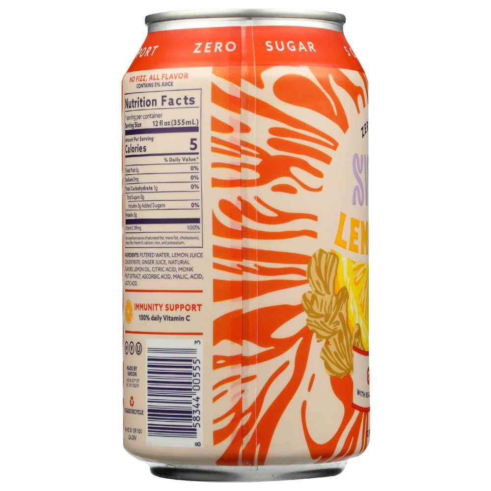 SWOON: Lemonade Ginger Zero Sugr, 12 fo
