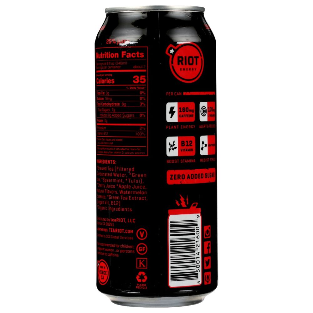 RIOT ENERGY: Drink Chry Watrmln Enrgy, 16 fo