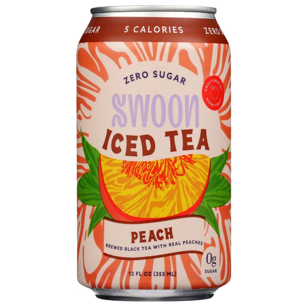 SWOON: Tea Peach Iced Zero Sugar, 12 fo