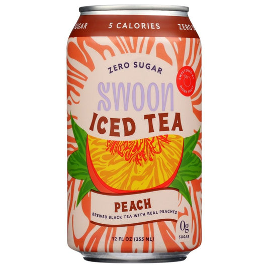 SWOON: Tea Peach Iced Zero Sugar, 12 fo