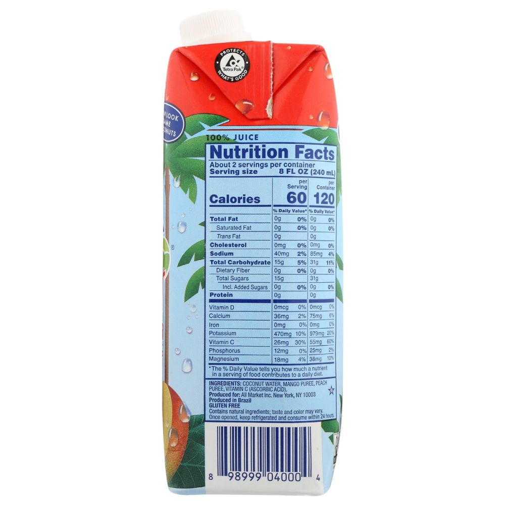 VITA COCO: Coconut Wtr Mngo Pch Rslbl, 17 fo