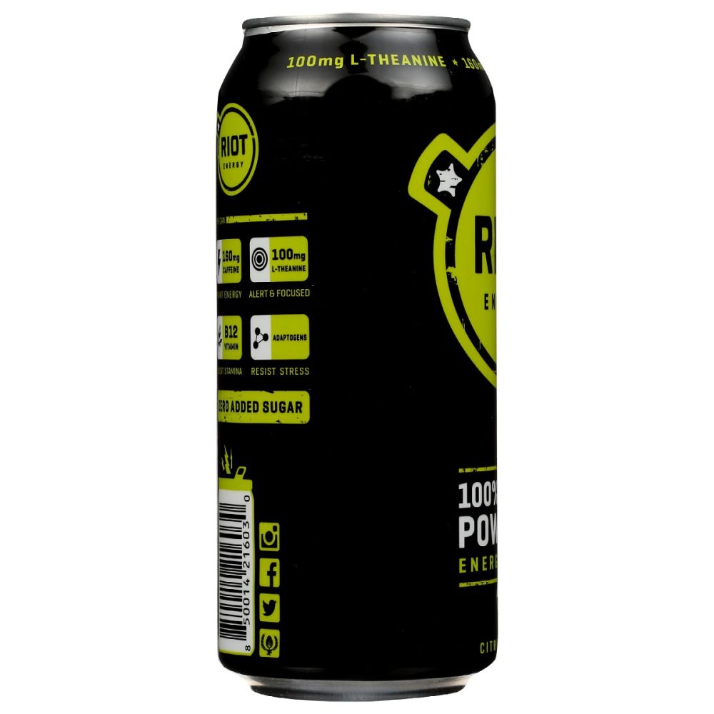 RIOT ENERGY: Drink Citrus Lime Energy, 16 fo