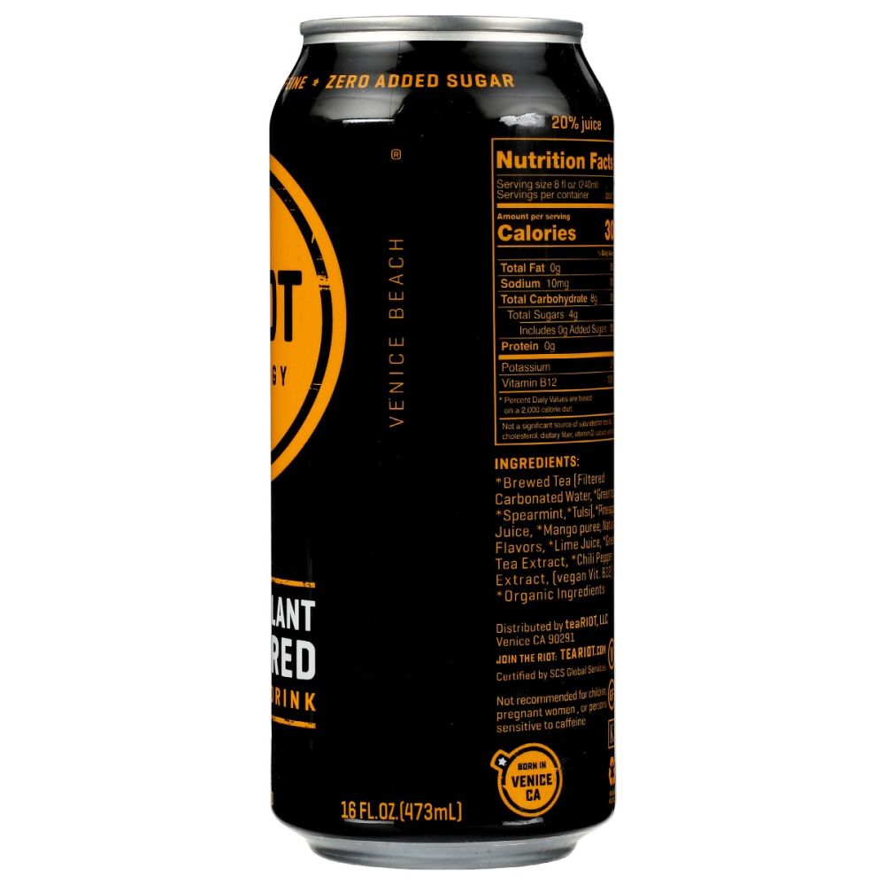 RIOT ENERGY: Drink Mango Riot Energy, 16 fo