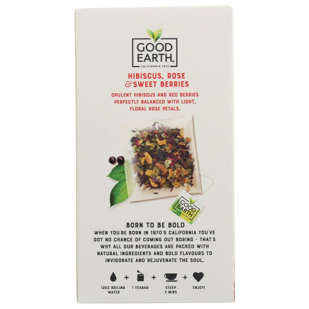 GOOD EARTH: Tea Sensorial Berry Rose, 15 bg