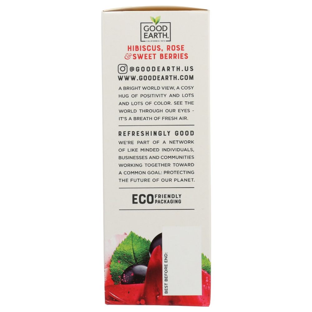 GOOD EARTH: Tea Sensorial Berry Rose, 15 bg