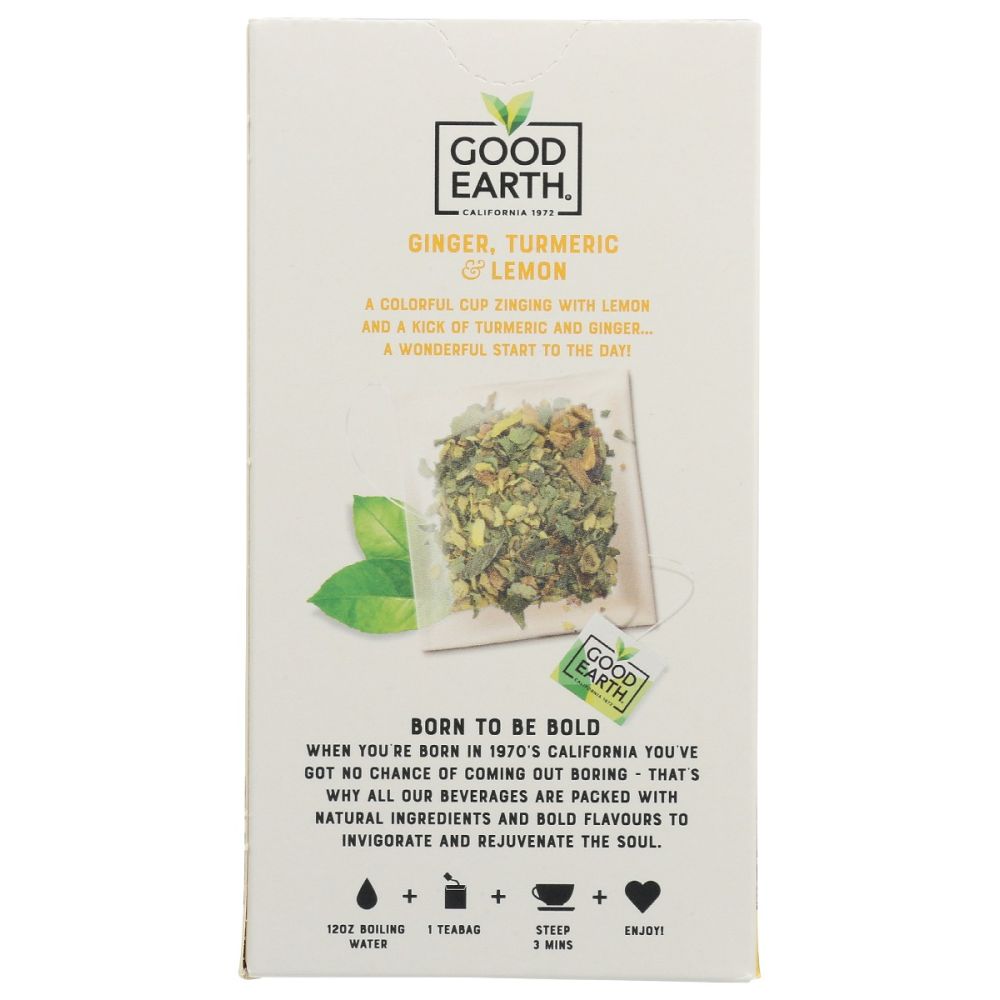 GOOD EARTH: Tea Sensorial Trmrc Lmn, 15 bg