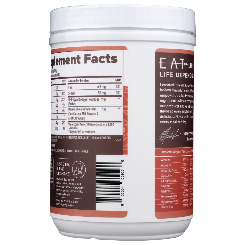 PRIMAL KITCHEN: Collagen Powder Hazelnut, 10.34 oz