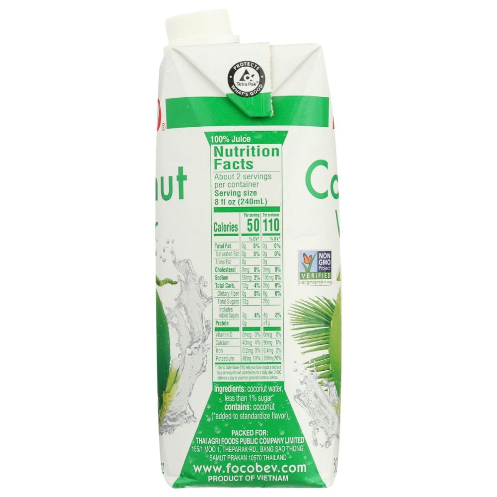 FOCO: Coconut Water, 16.9 oz