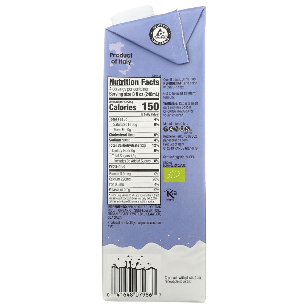 BETTER THAN MILK: Milk Rice Calcium Org, 33.8 fo