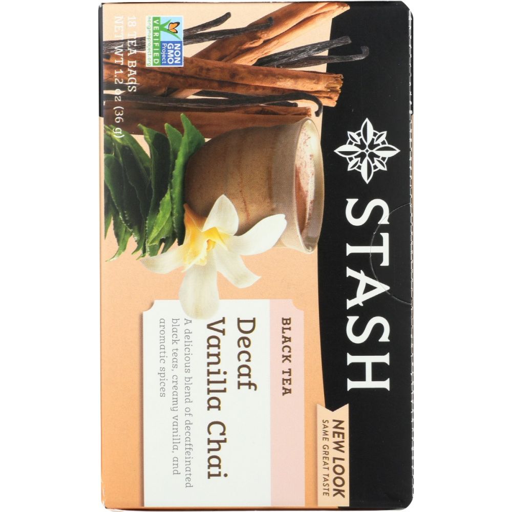 STASH TEA: Tea Decaf Chai Vanilla, 18 bg