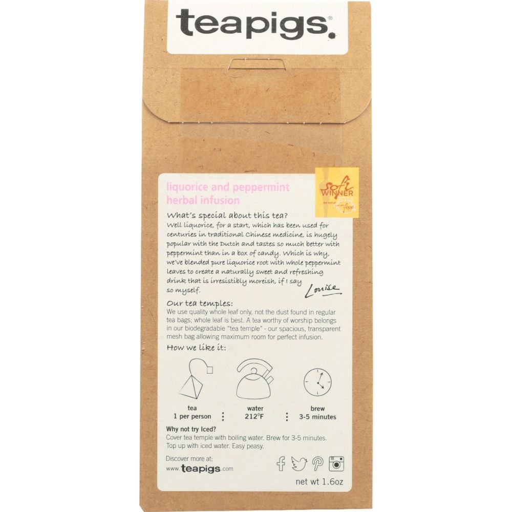 TEAPIGS: Tea Liquorice & Peppermi, 15 bg