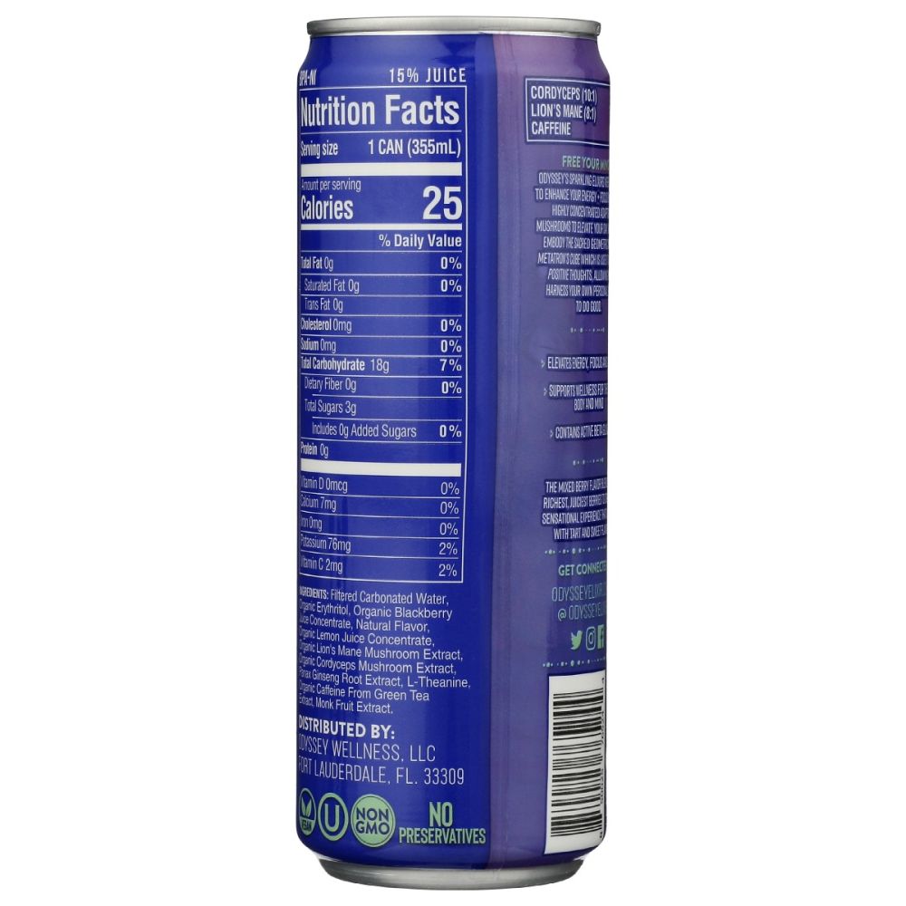 ODYSSEY ELIXIR: Energy Plus Focus Mixed Berry, 12 fo