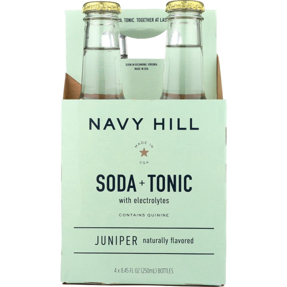 NAVY HILL: Soda Tonic Juniper 4 Count, 33.8 fo