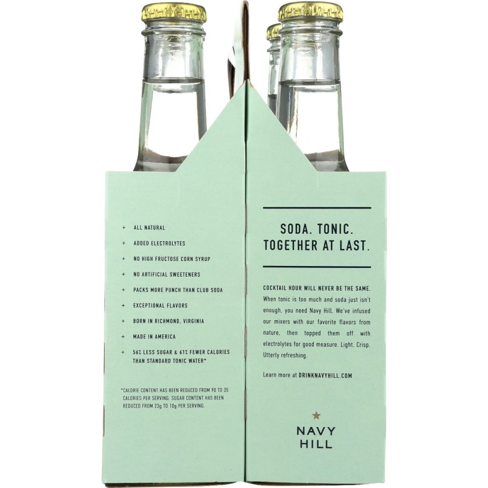 NAVY HILL: Soda Tonic Juniper 4 Count, 33.8 fo