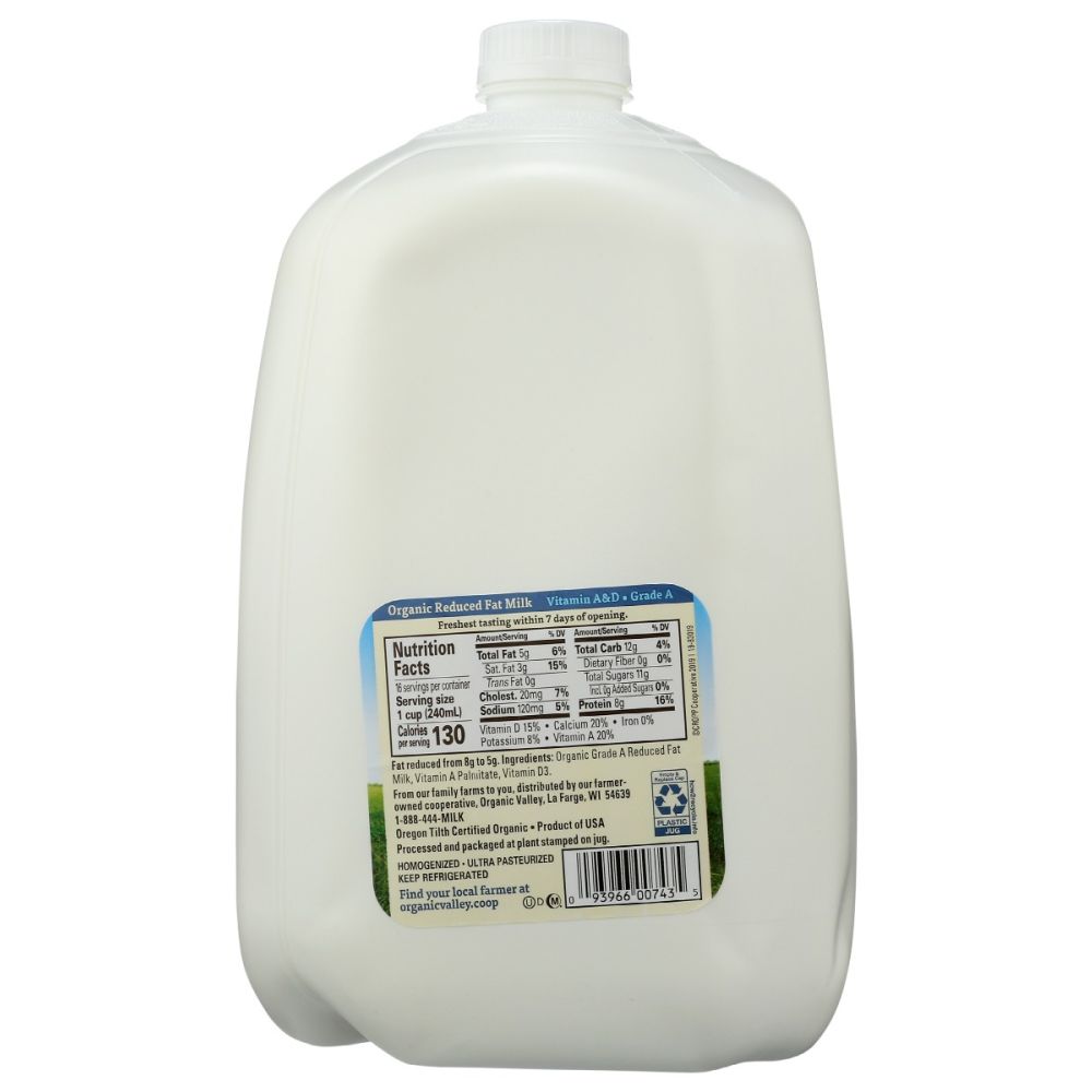 ORGANIC VALLEY: Organic 2 Percent Reduced Fat Milk, 128 oz