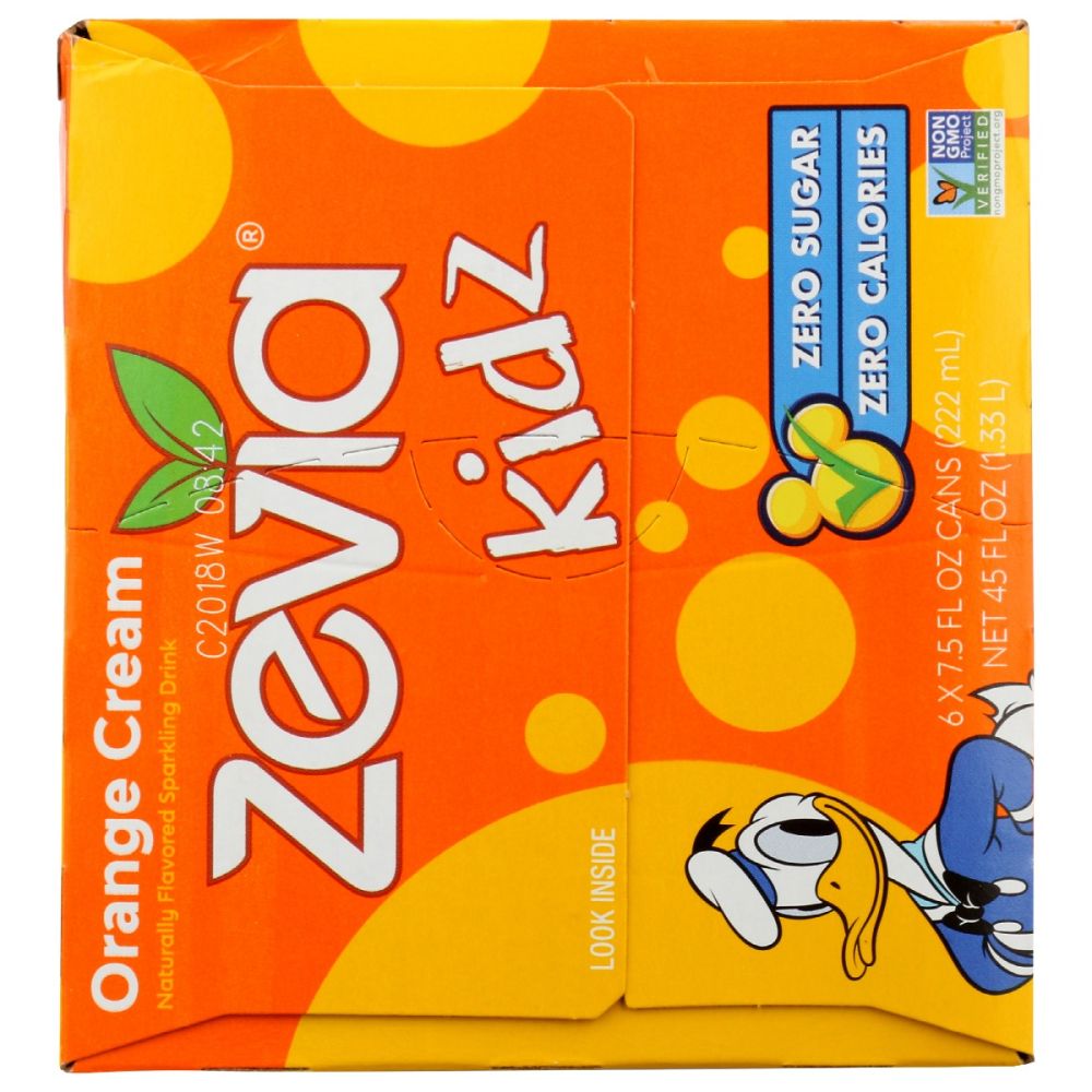 ZEVIA: Kidz Orange Cream 6Pack, 45 fo