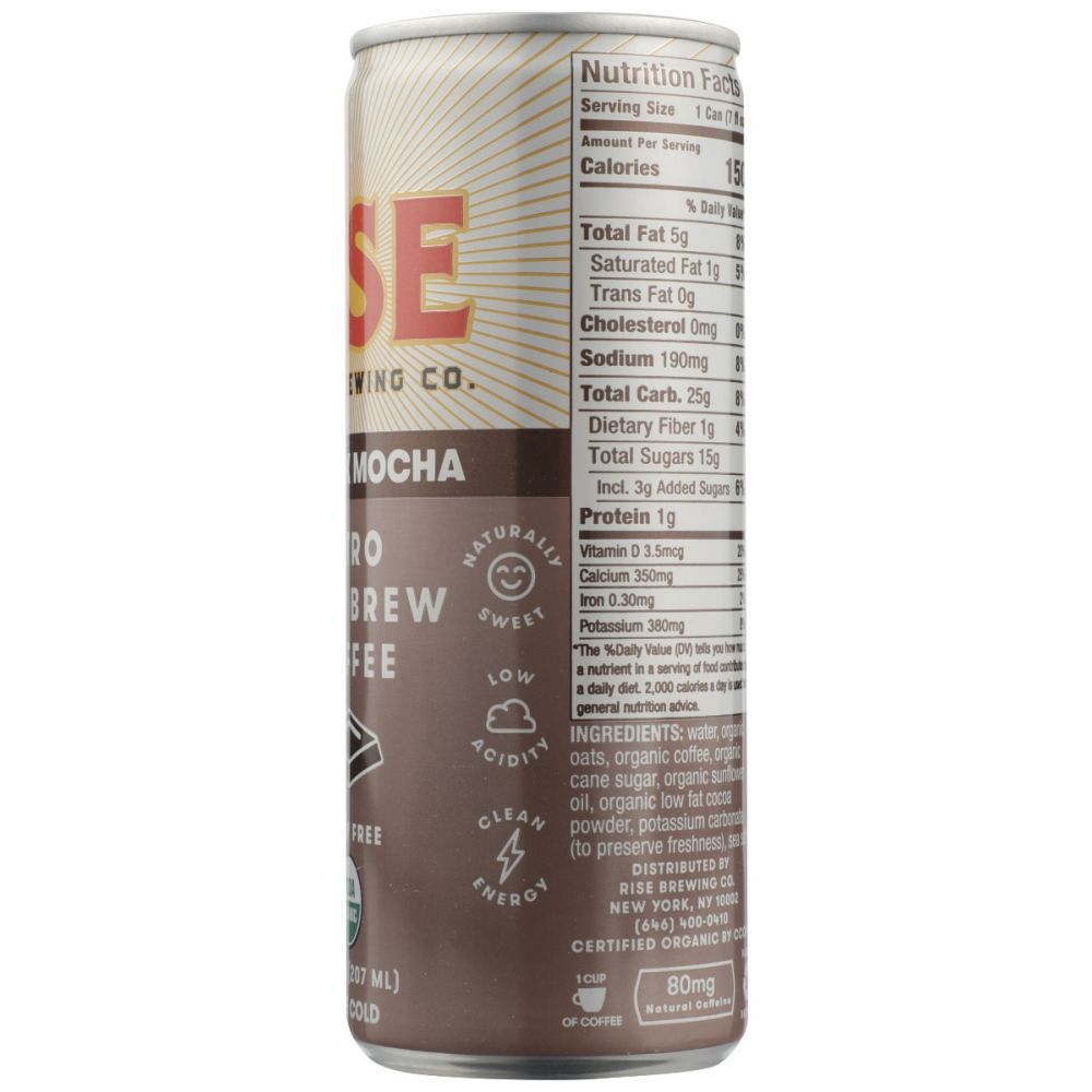 RISE BREWING CO: Nitro Cold Brew Coffee Oat Milk Mocha, 7 fo