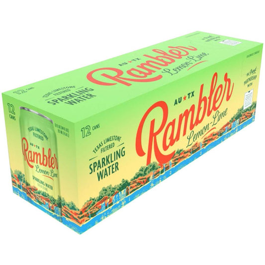 RAMBLER: Water Sparkling Lemon Lime 12Pk, 144 fo