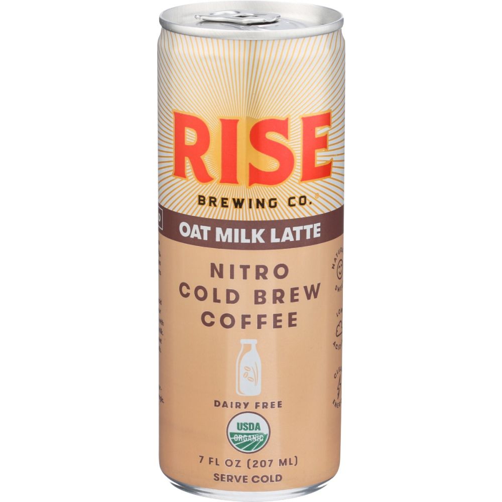 RISE BREWING CO: Nitro Cold Brew Coffee Oat Milk Latte, 7 fo