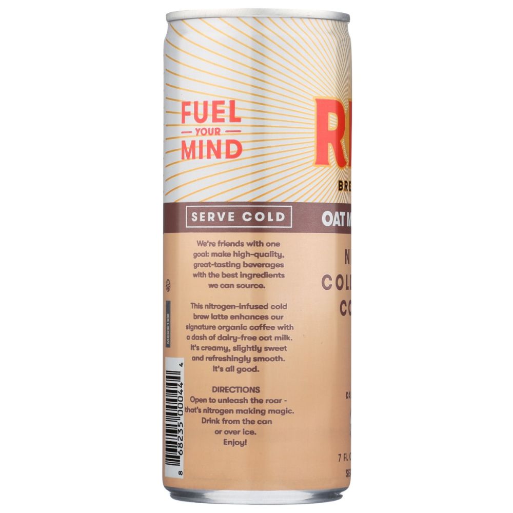 RISE BREWING CO: Nitro Cold Brew Coffee Oat Milk Latte, 7 fo