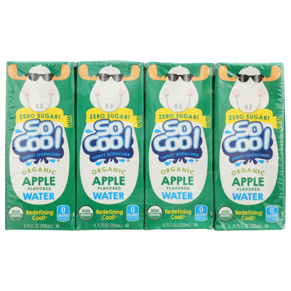 SO COOL: Organic Flavor Apple Water Zero Sugar, 54 fo