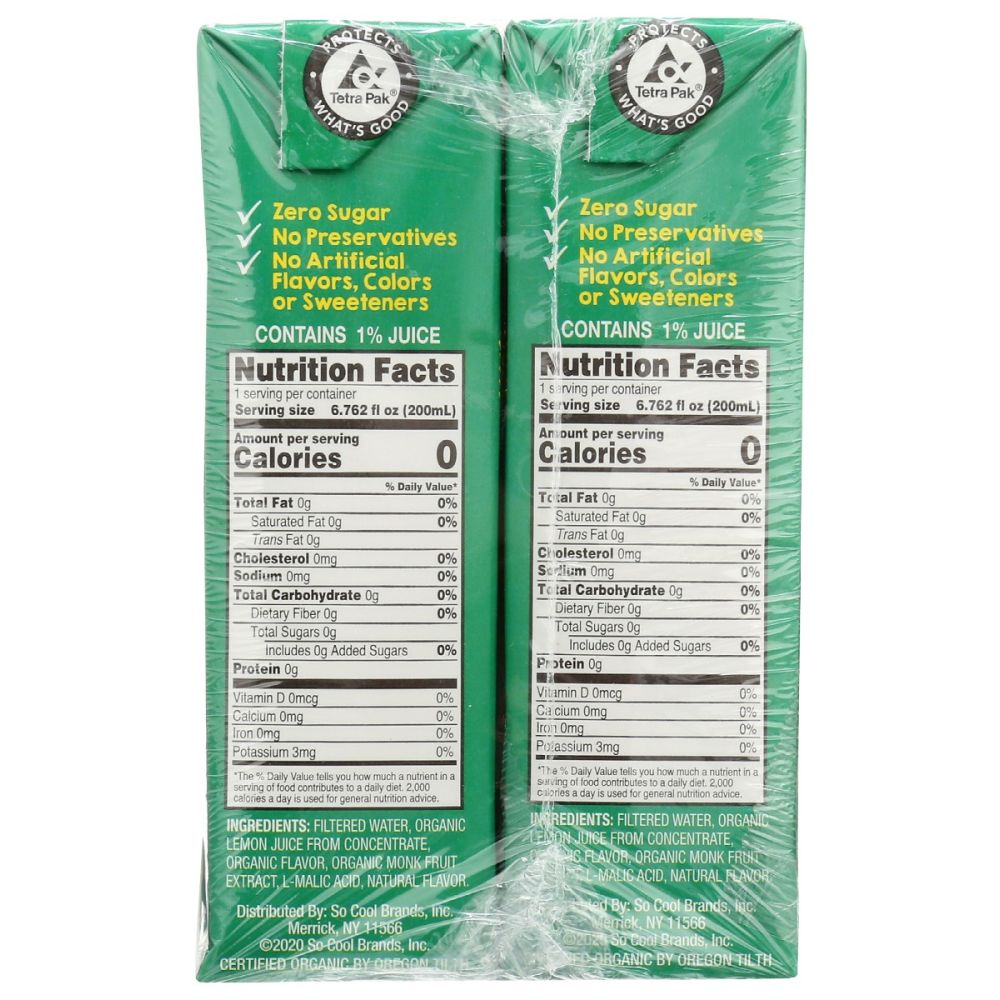 SO COOL: Organic Flavor Apple Water Zero Sugar, 54 fo