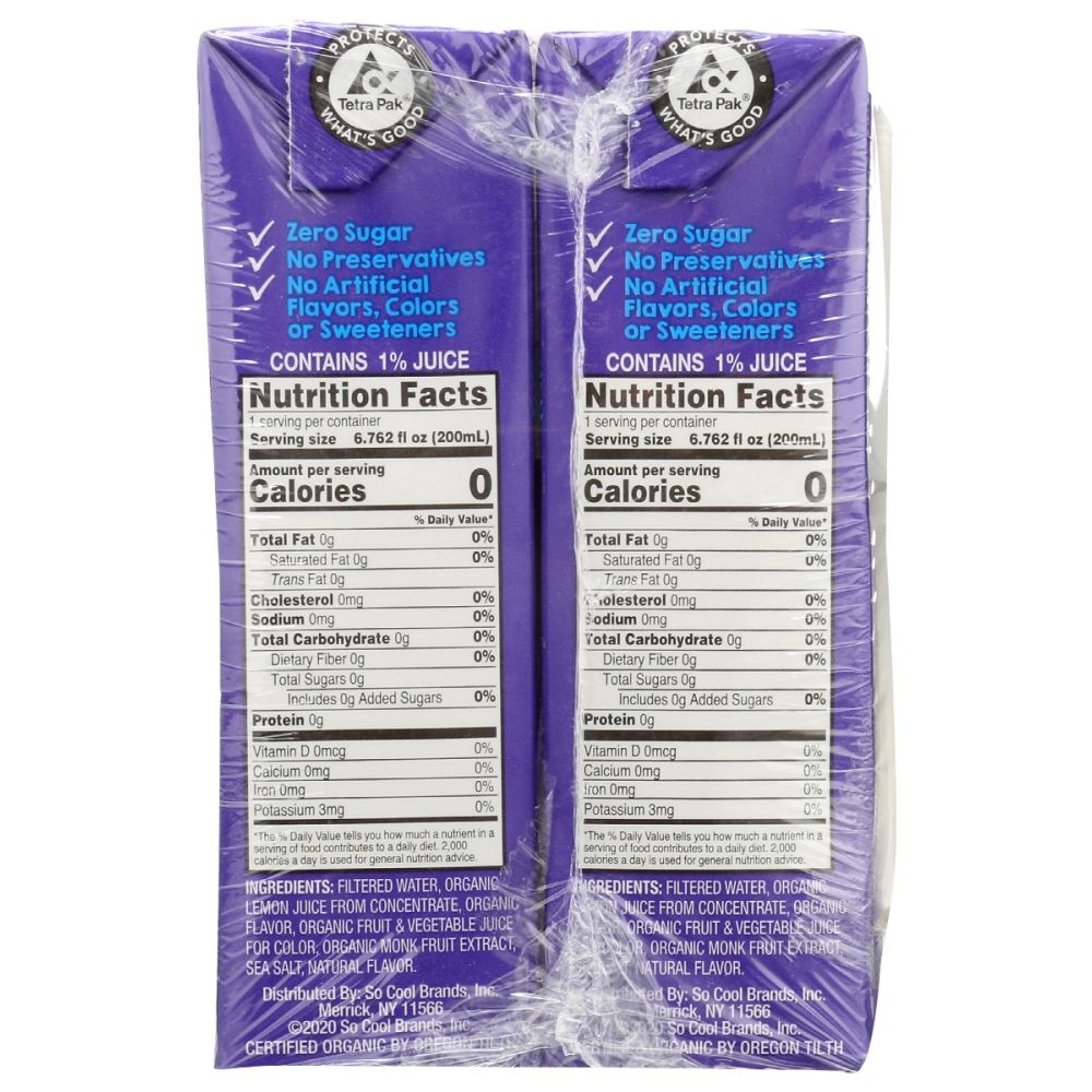 SO COOL: Organic Grape Water Zero Sugar, 54 fo