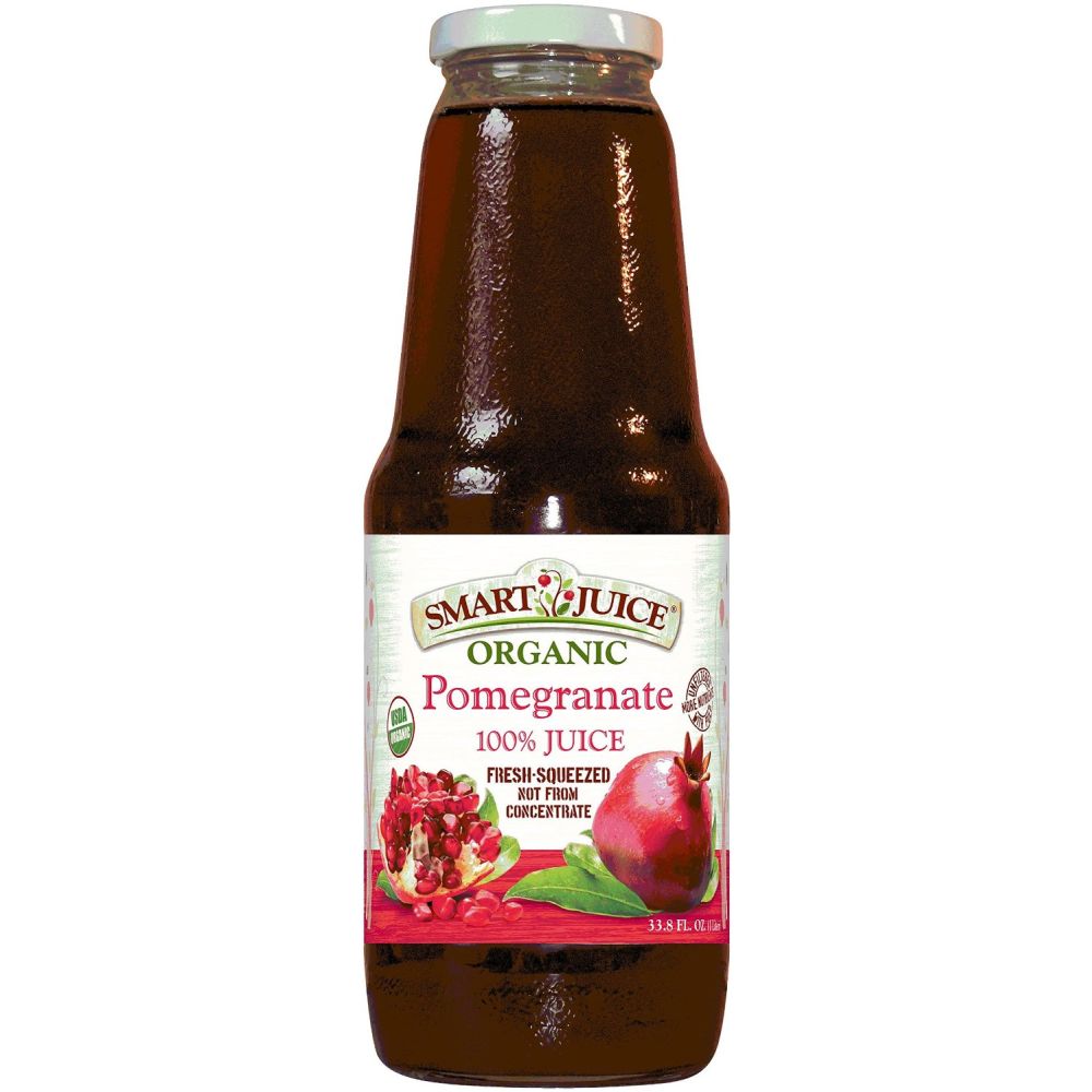 SMART JUICE: 100% Juice Organic Pomegranate, 33.8 oz