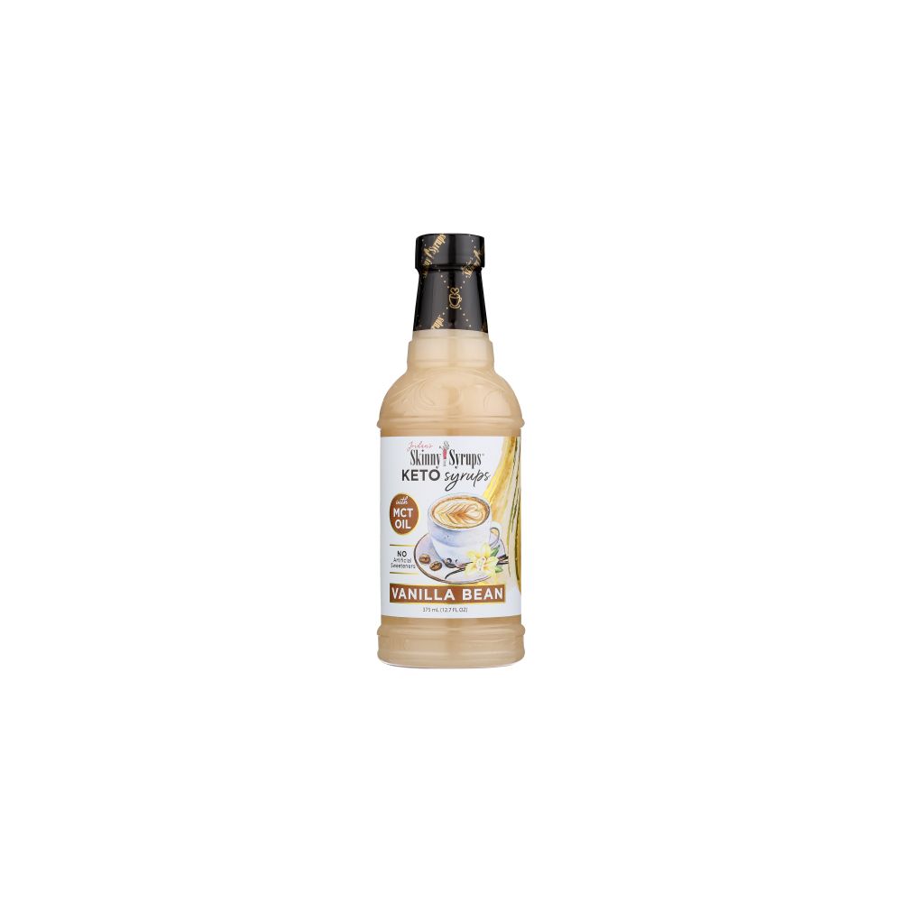 SKINNY SYRUPS: Keto Vanilla Bean Syrup with MCT, 12.7 oz