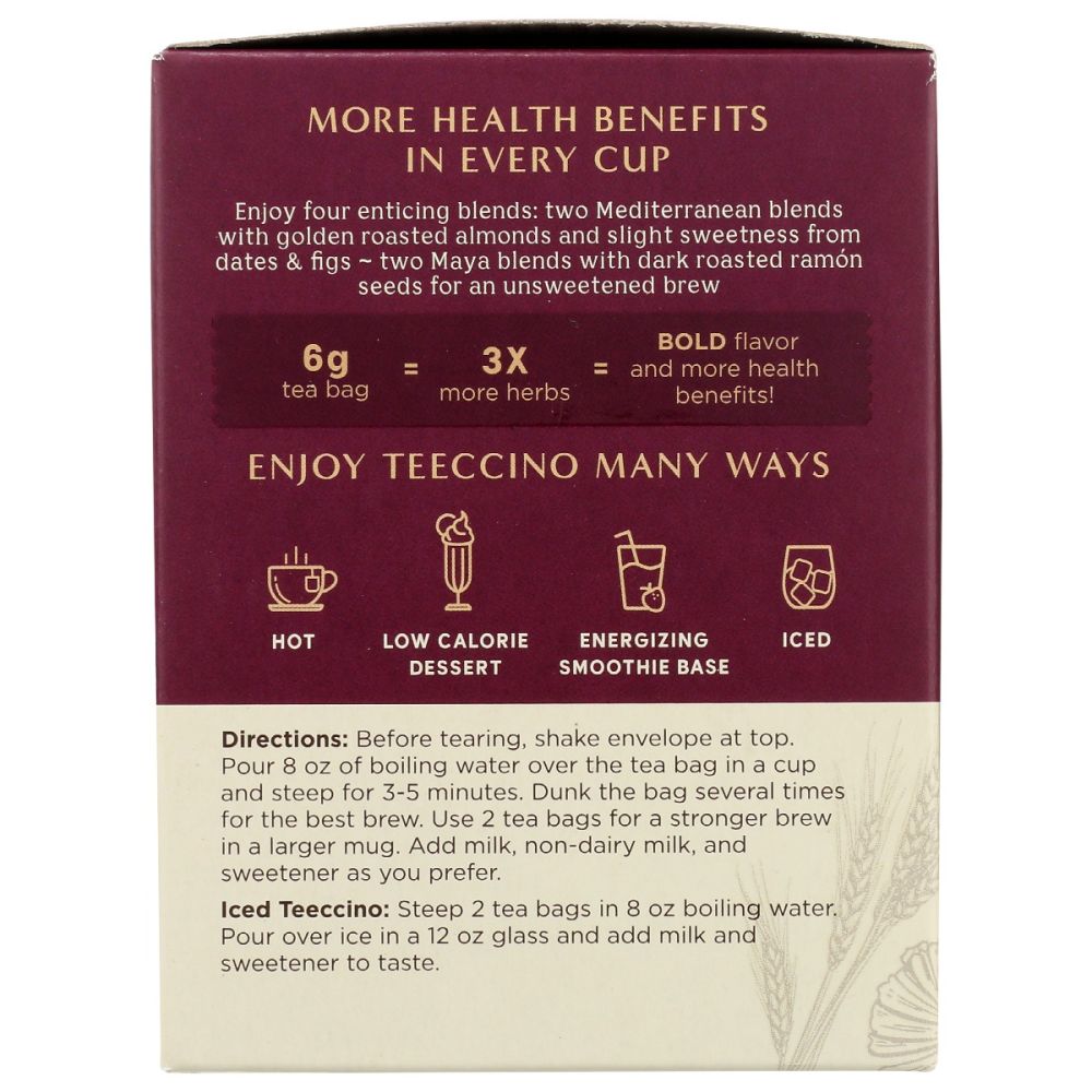 TEECCINO: Roasted Herbal Tea Sampler, 12 bg