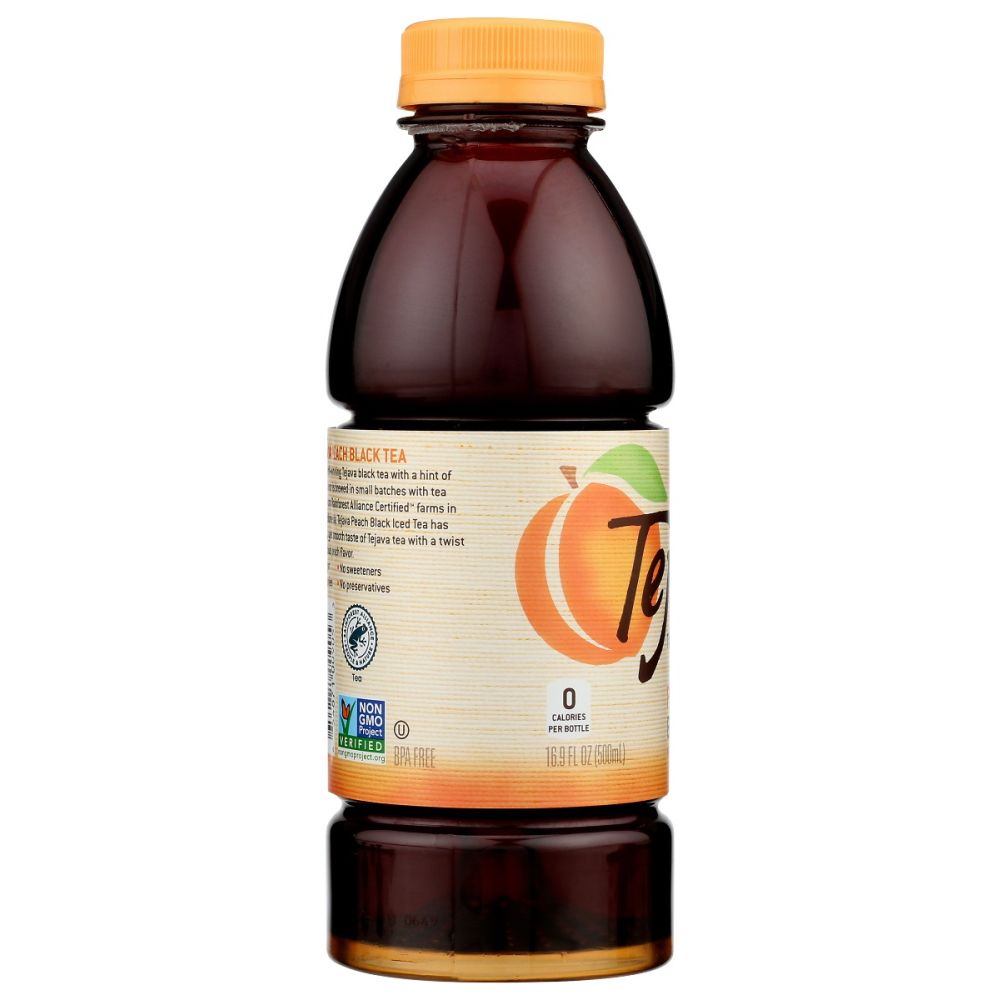 TEJAVA: Peach Black Tea, 16.9 fo