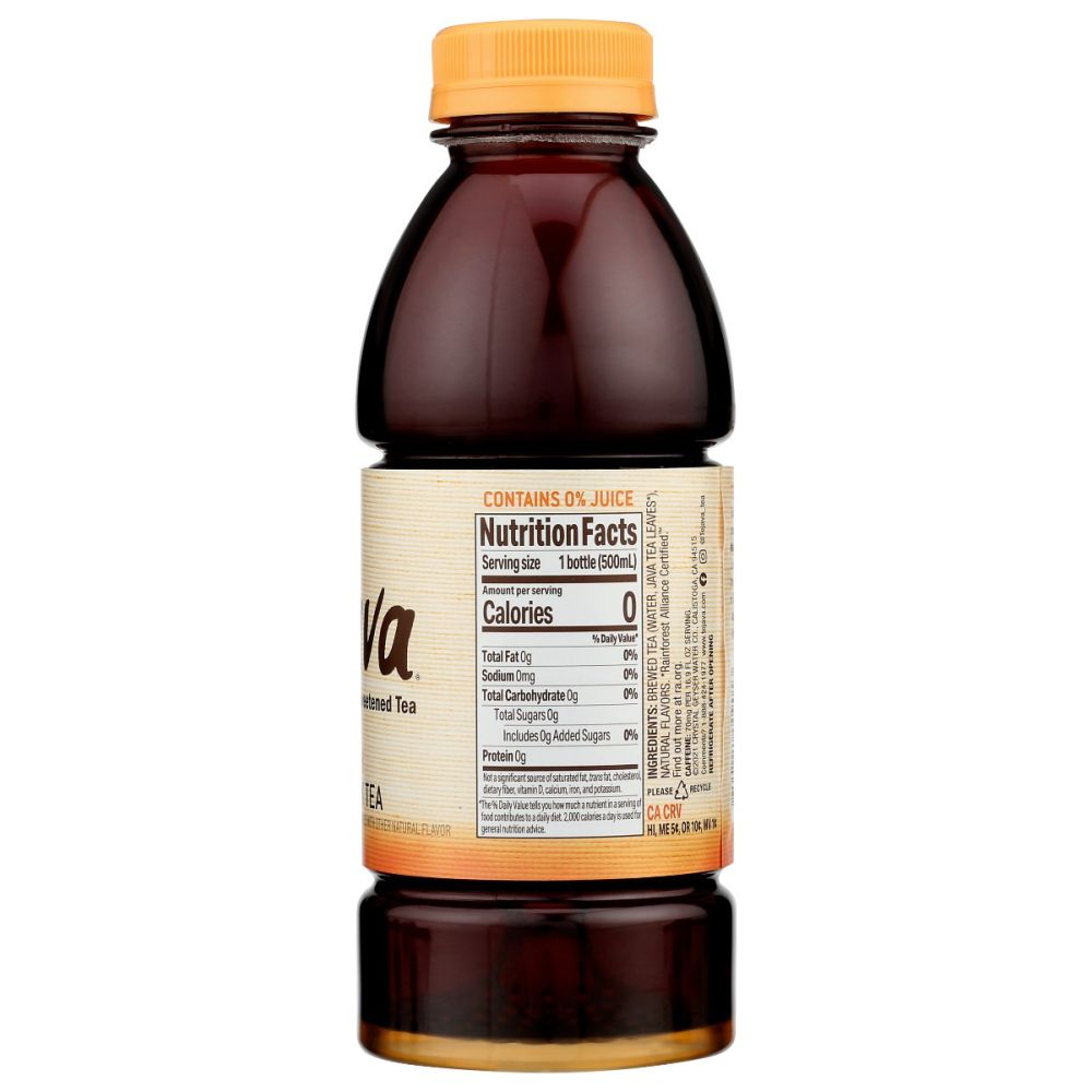 TEJAVA: Peach Black Tea, 16.9 fo