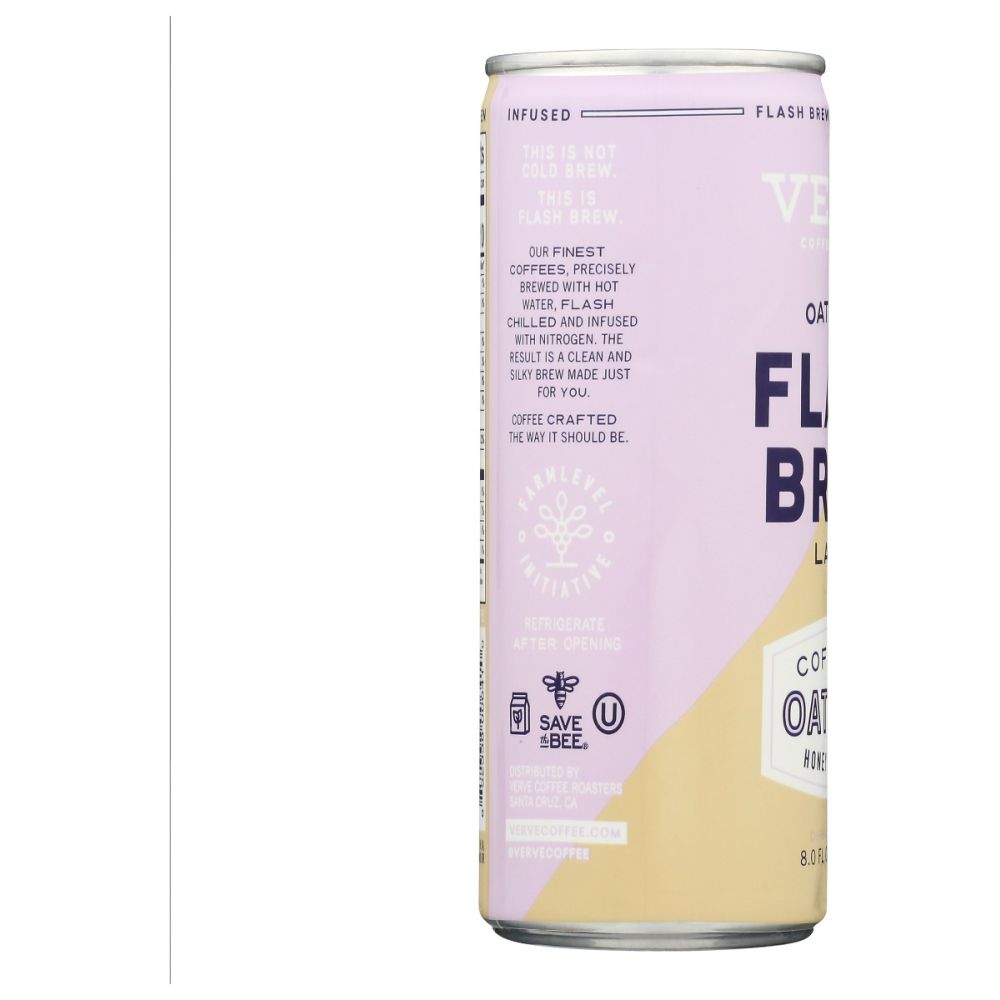 VERVE COFFEE ROASTERS: Flash Brew Oatmilk Latte Honey Lavender, 8 fo