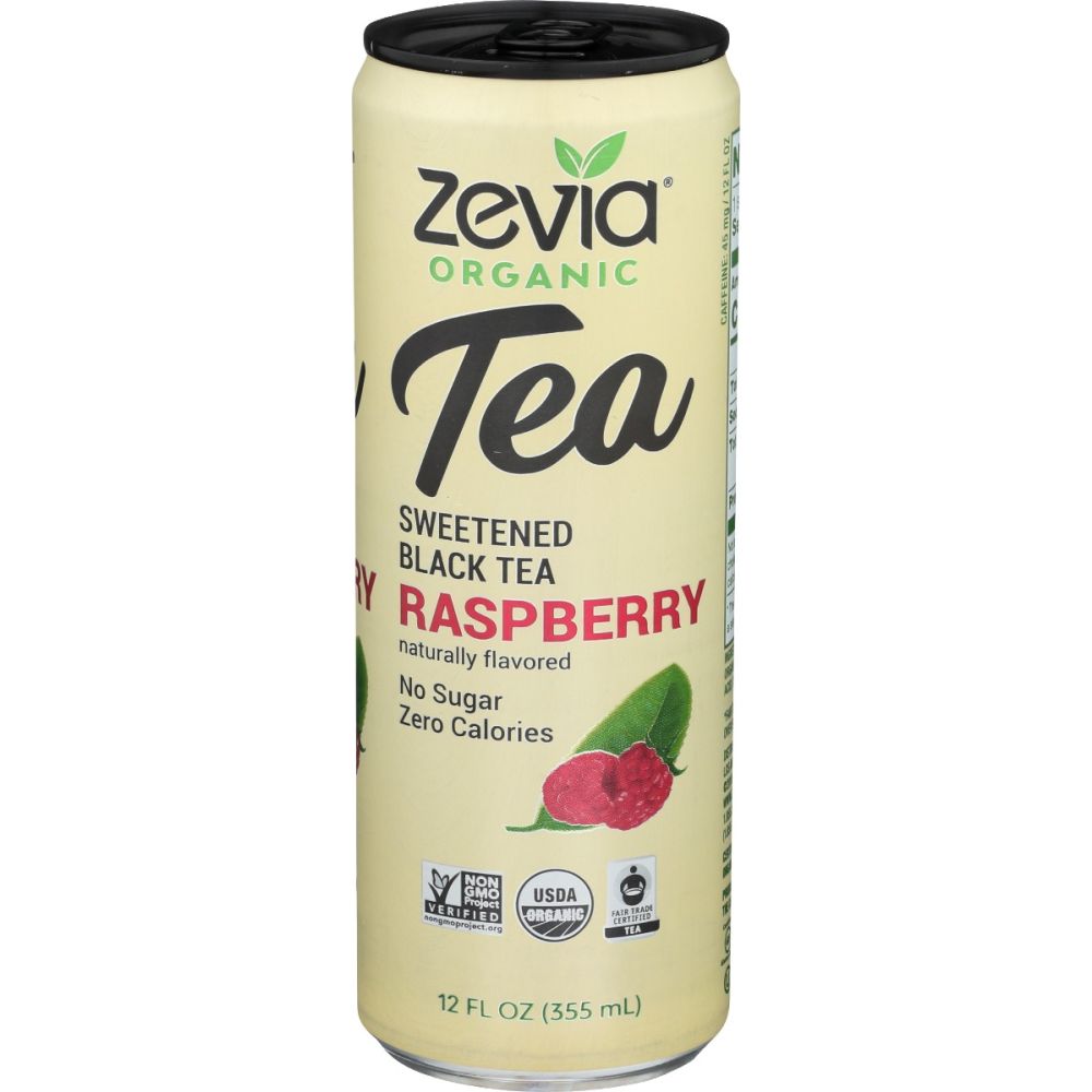 ZEVIA: Black Tea Raspberry, 12 fo