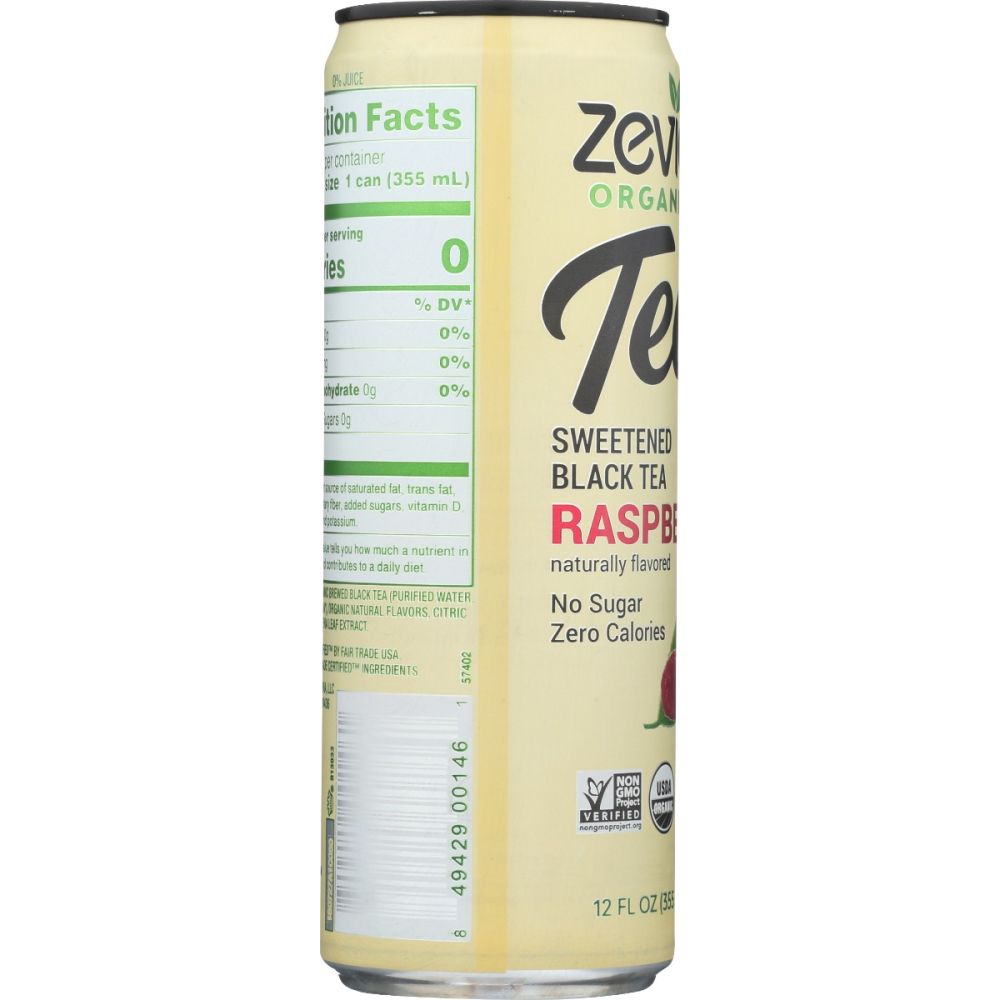 ZEVIA: Black Tea Raspberry, 12 fo